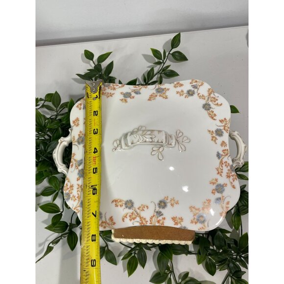 Antique H&C Limoges France Porcelain Covered Vegetable Tureen Dish Floral Design - Picture 16 of 16